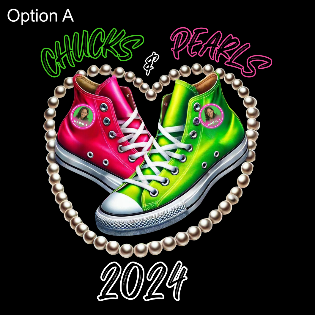 Chucks and Pearls - I'm With Her Harris 2024